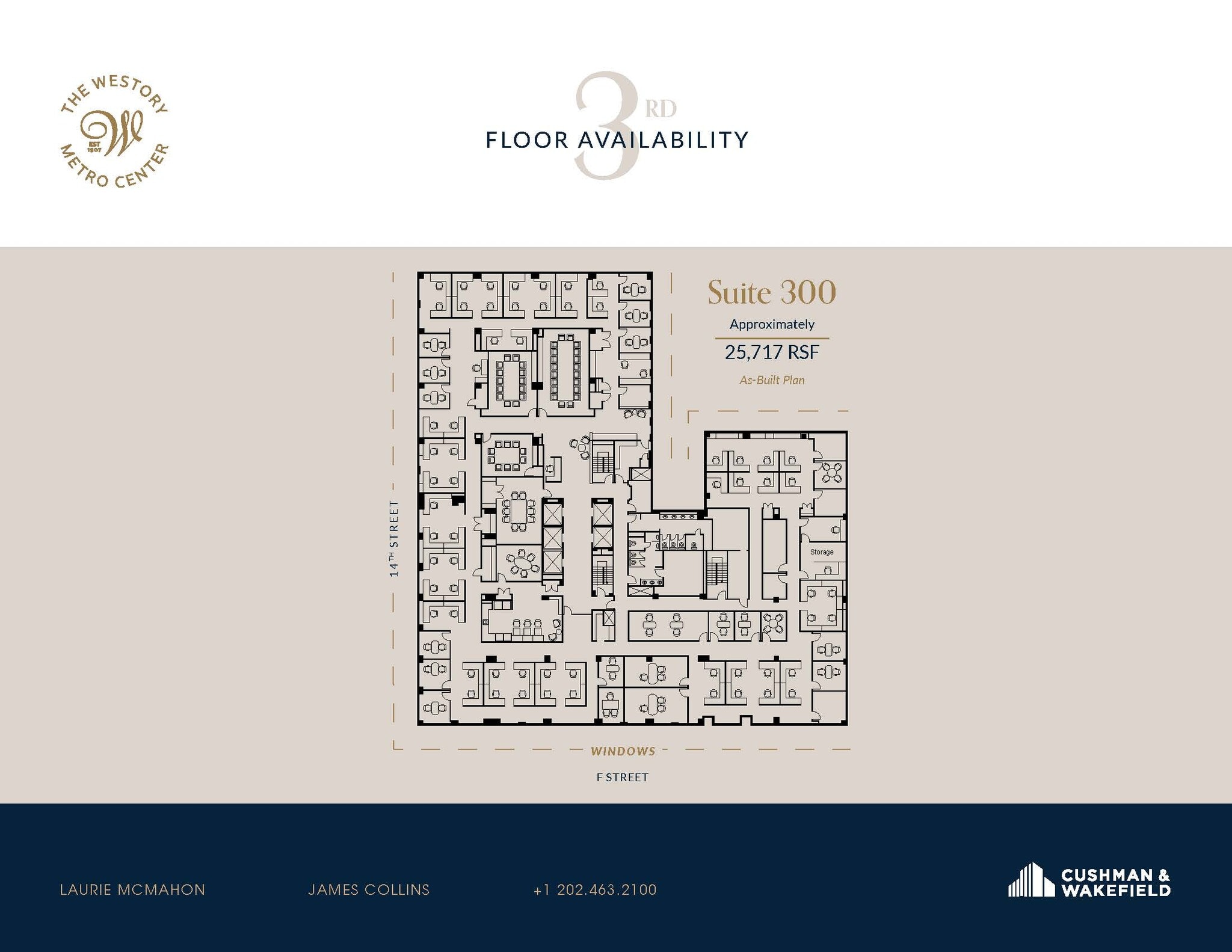 607 14th St NW, Washington, DC à louer Plan d’étage– Image 1 sur 1