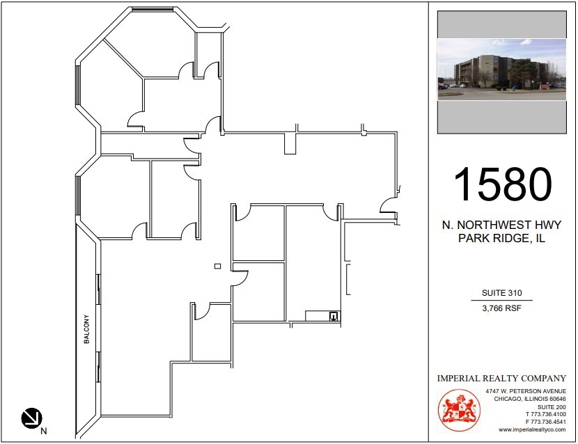 1580 N Northwest Hwy, Park Ridge, IL à louer Plan d’étage– Image 1 sur 1
