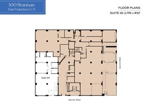 300 Brannan St, San Francisco, CA à louer Plan d’étage– Image 1 sur 1