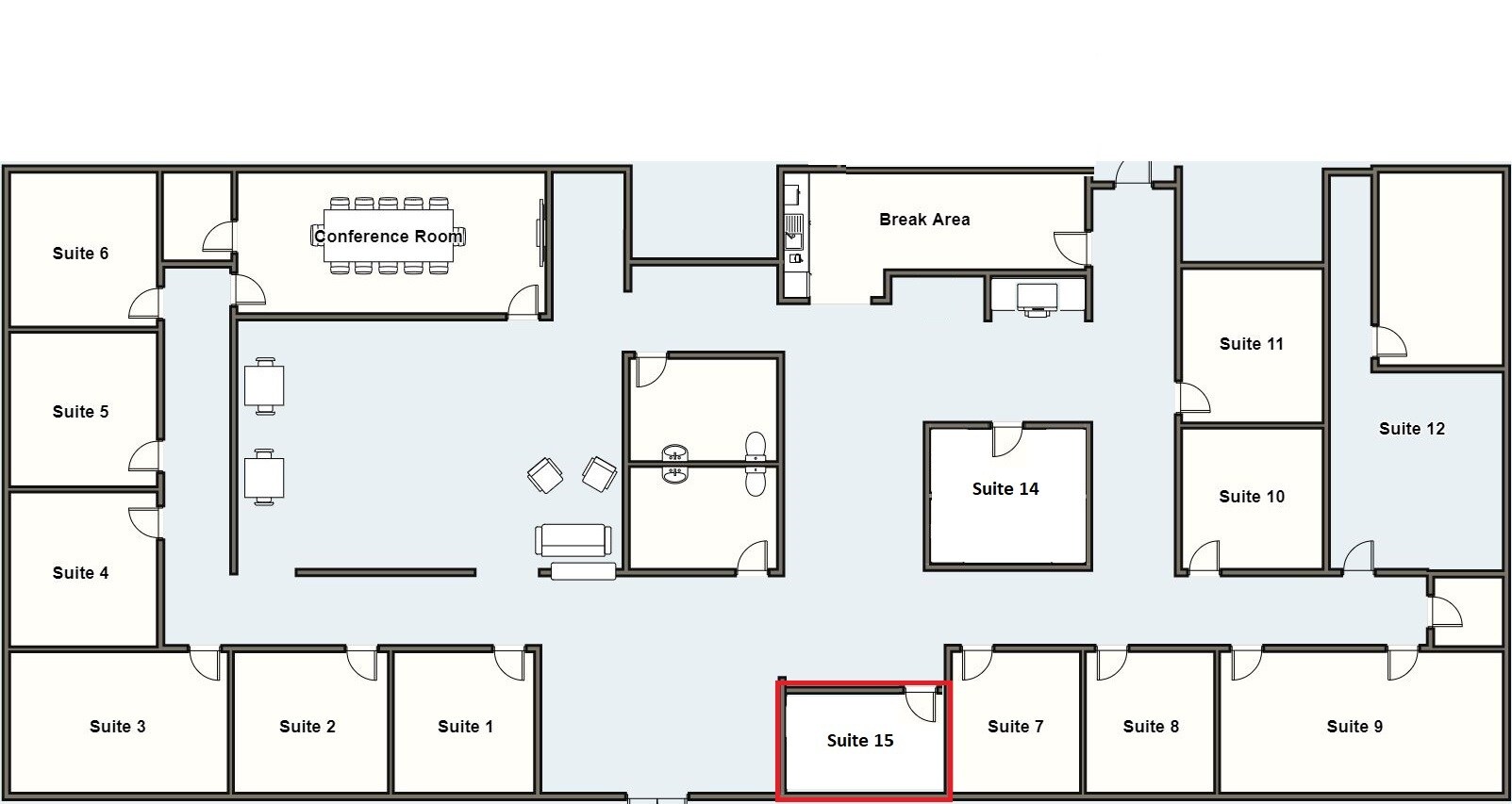 6818-6824 S Manhattan Ave, Tampa, FL à louer Plan d’étage– Image 1 sur 1