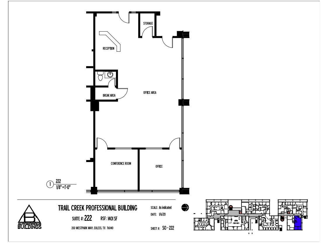 350 Westpark Way, Euless, TX à louer Plan d’étage– Image 1 sur 1
