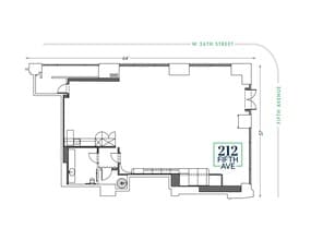 212 Fifth Ave, New York, NY à louer Plan d’étage– Image 2 sur 2