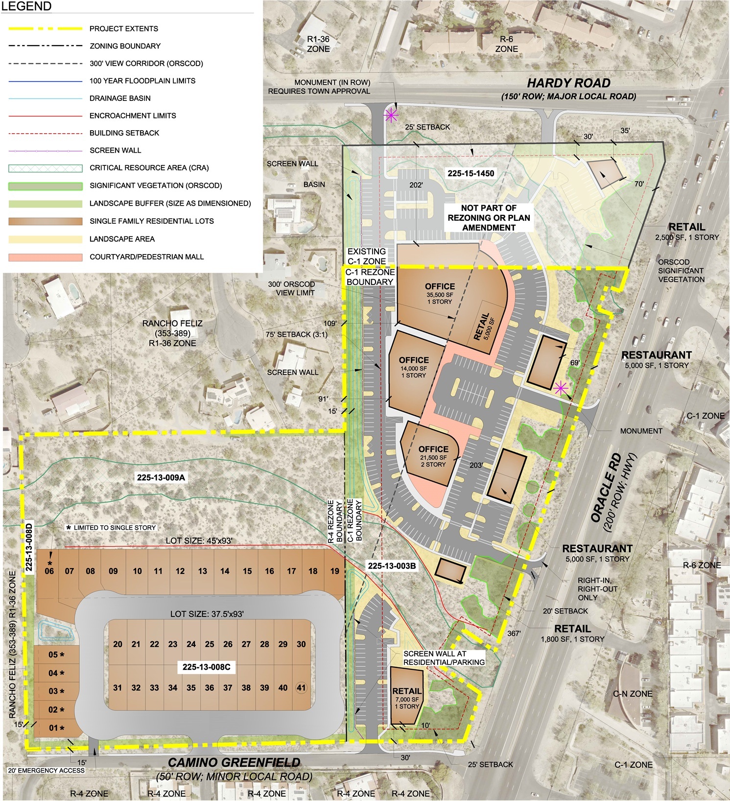 SWC N Oracle Rd & W Hardy Rd, Tucson, AZ à vendre Plan de site– Image 1 sur 5