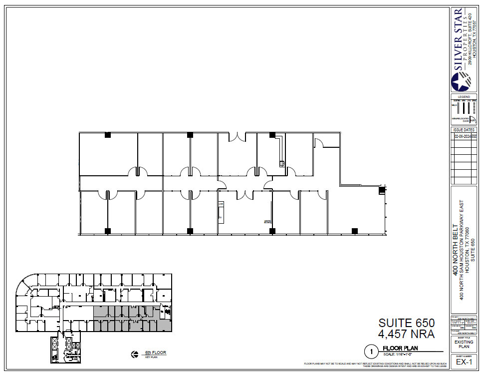 400 N Sam Houston Pky E, Houston, TX à louer Plan d’étage– Image 1 sur 1