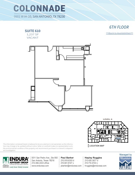 9901 W IH-10, San Antonio, TX à louer Plan d’étage– Image 1 sur 1