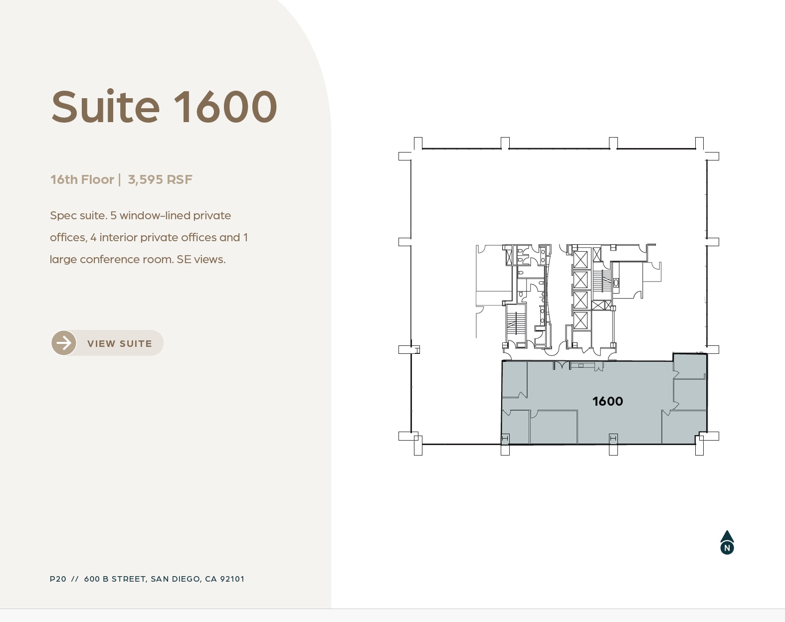 600 B St, San Diego, CA à louer Plan d’étage– Image 1 sur 1