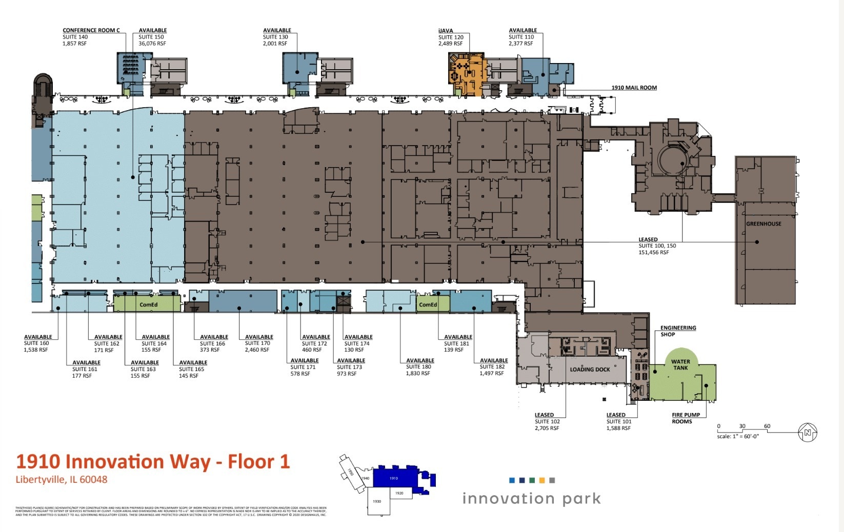 1950 Innovation Way, Libertyville, IL à louer Plan d’étage– Image 1 sur 1