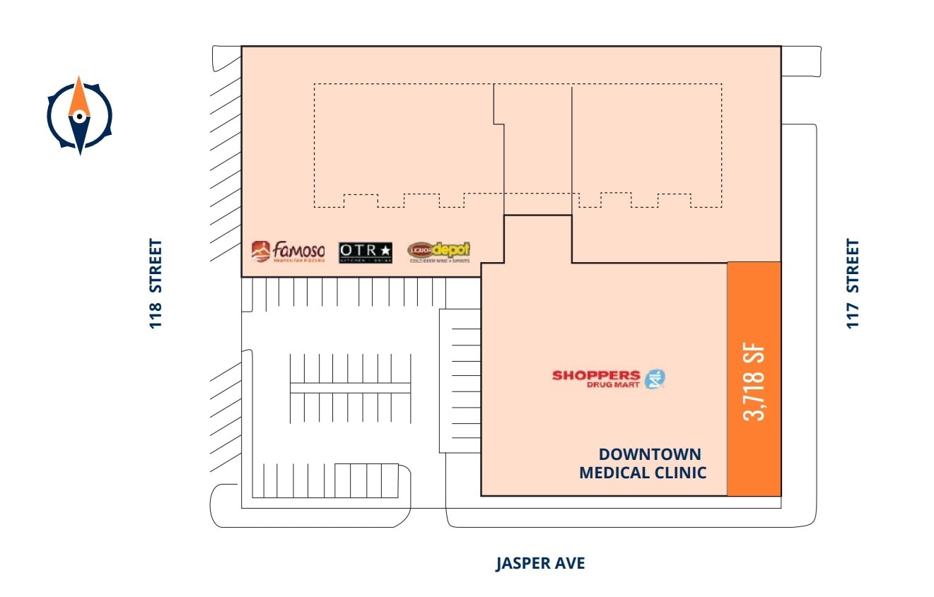 11704-11722 Jasper Ave, Edmonton, AB à louer Plan d’étage– Image 1 sur 3