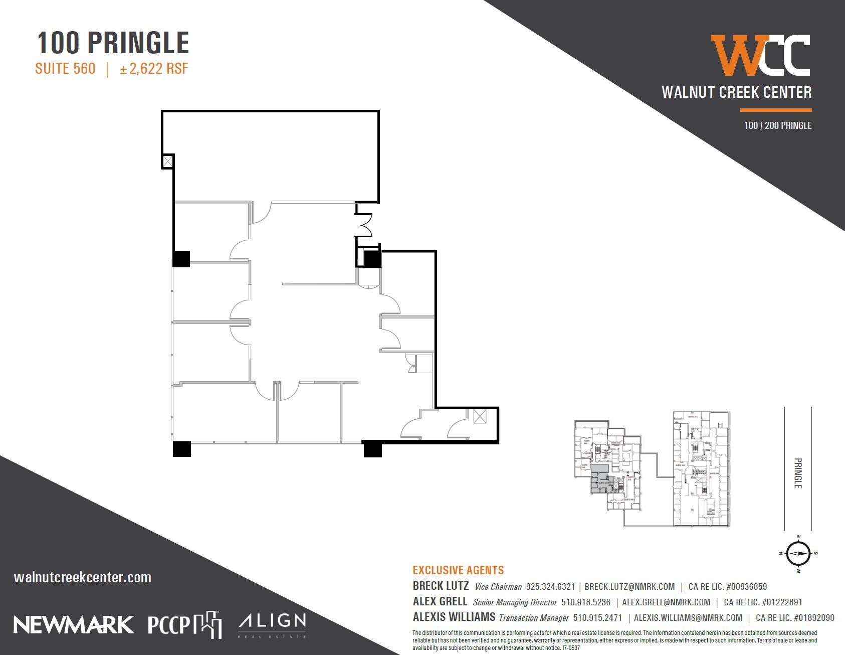 100 Pringle Ave, Walnut Creek, CA à louer Plan d’étage– Image 1 sur 1