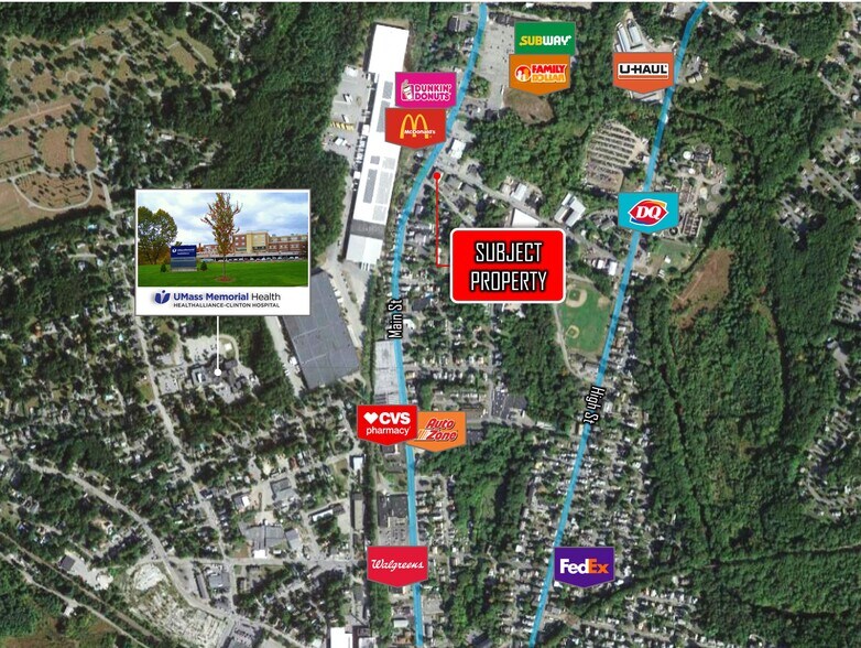1031 Main St, Clinton, MA à vendre - Aérien – Image 3 sur 5