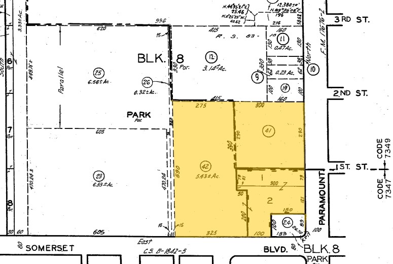 7825 Somerset Blvd, Paramount, CA à louer - Plan cadastral – Image 2 sur 9