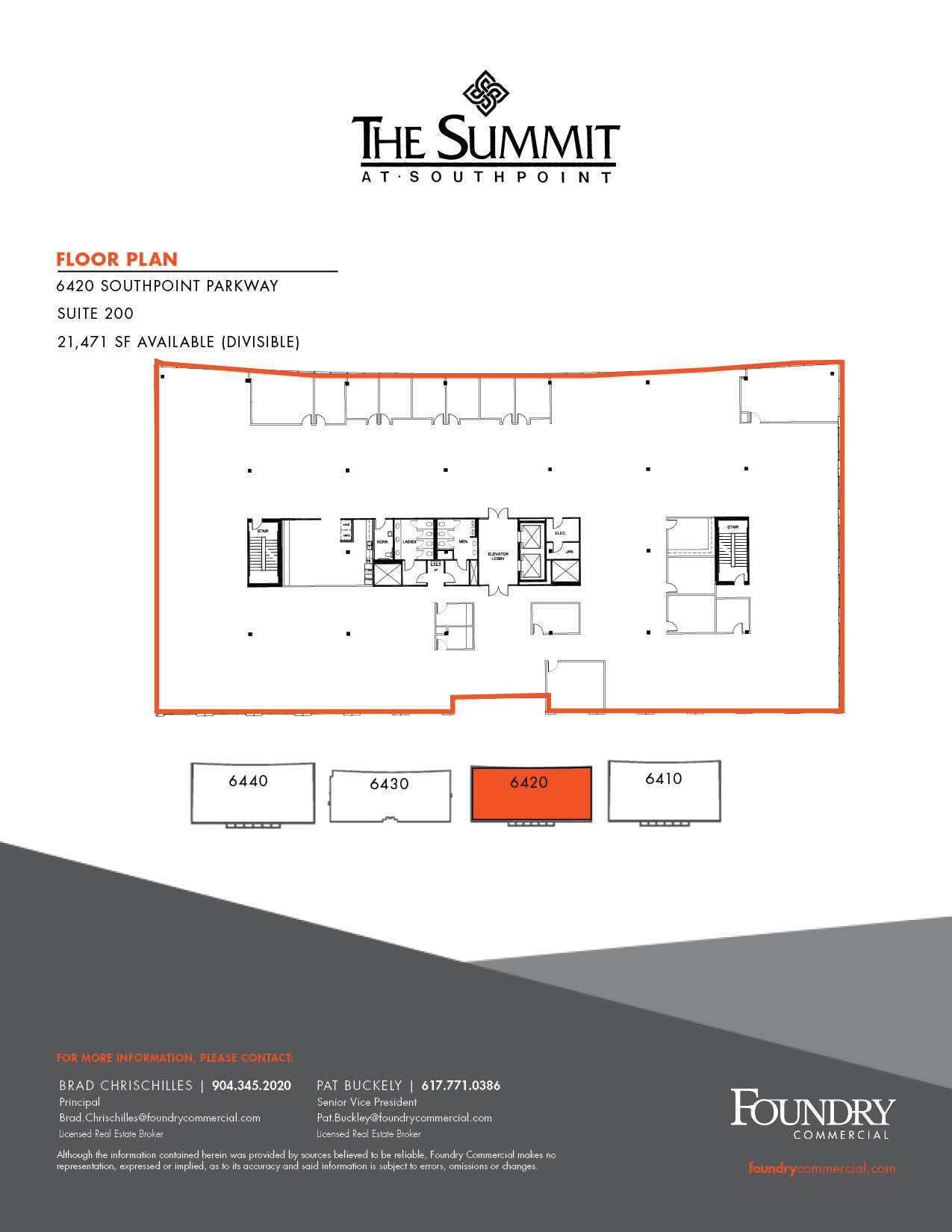 6420 Southpoint Pky, Jacksonville, FL à louer Plan d’étage– Image 1 sur 6