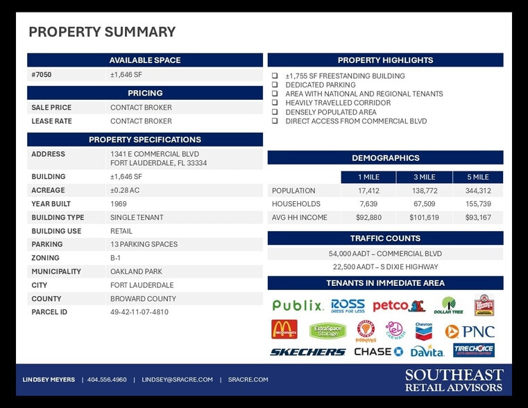1341 E Commercial Blvd, Fort Lauderdale, FL à louer - Photo de l’immeuble – Image 2 sur 6