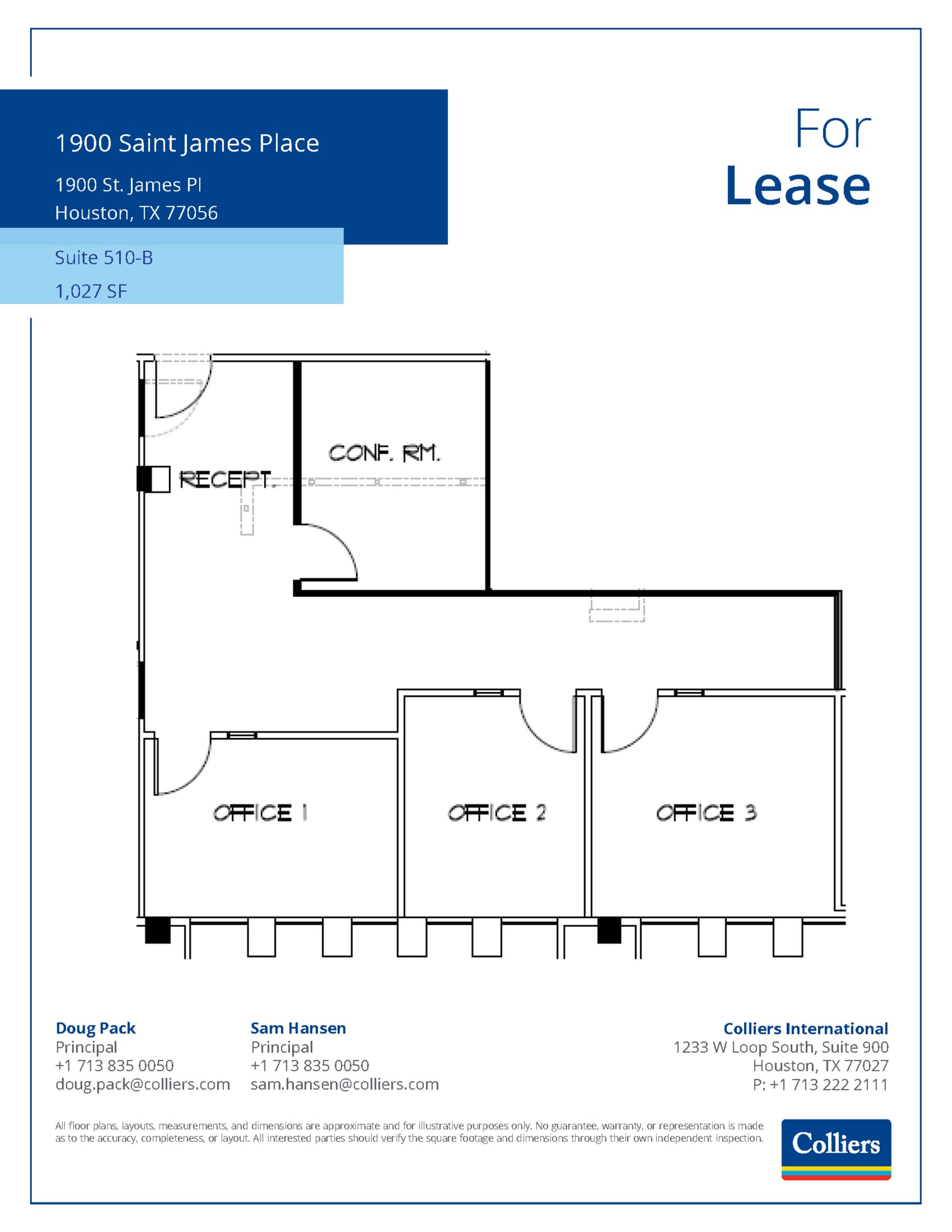 1900 St James Pl, Houston, TX à louer Plan d’étage– Image 1 sur 1
