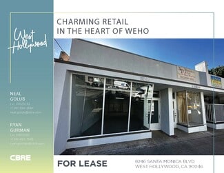 Plus de détails pour 8246-8248 Santa Monica Blvd, Los Angeles, CA - Local commercial à louer