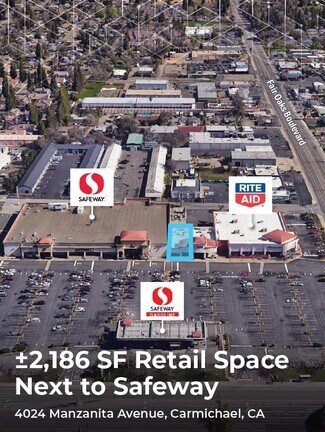 Plus de détails pour 4010-4020 Manzanita Ave, Carmichael, CA - Local commercial à louer