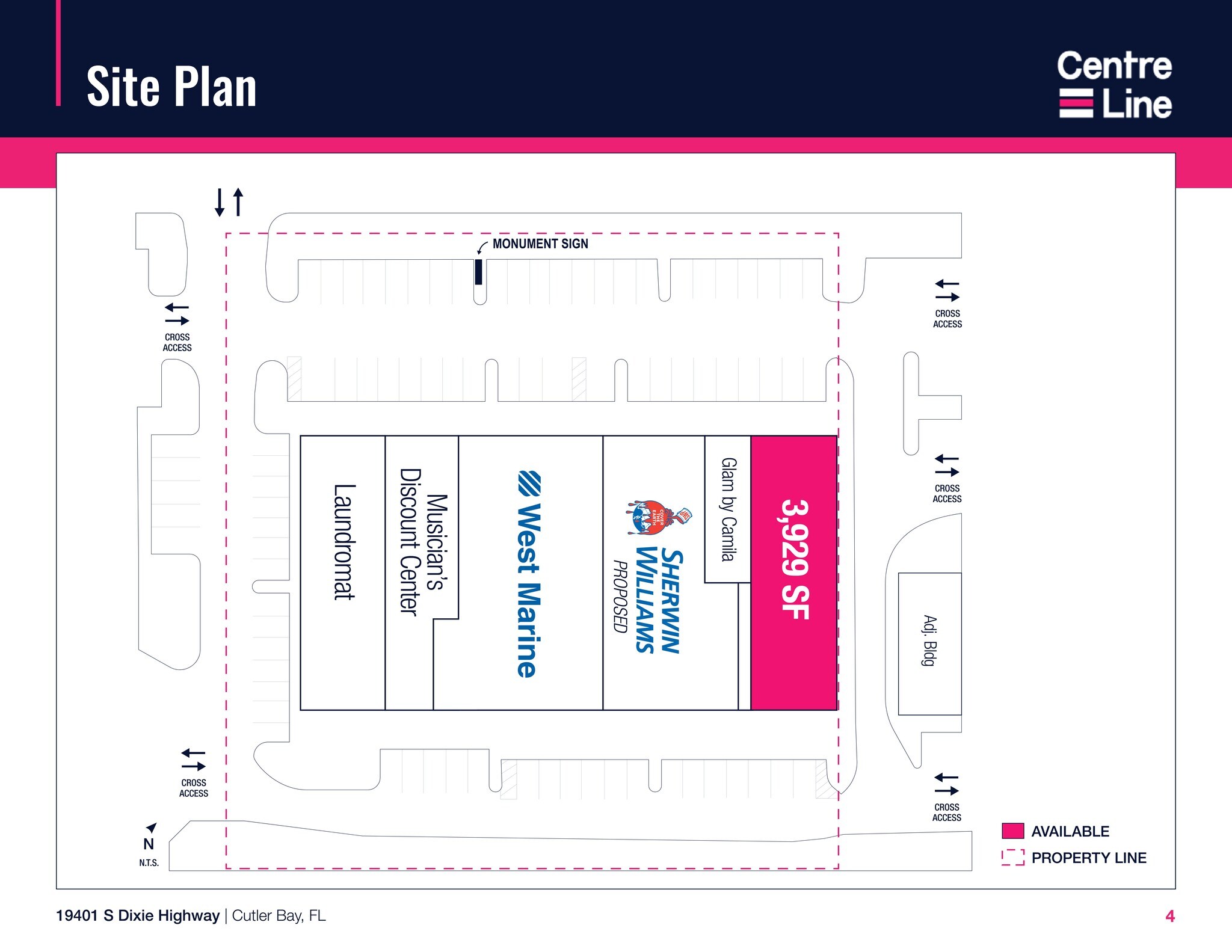 19401-19415 S Dixie Hwy, Miami, FL à louer Plan de site– Image 1 sur 1