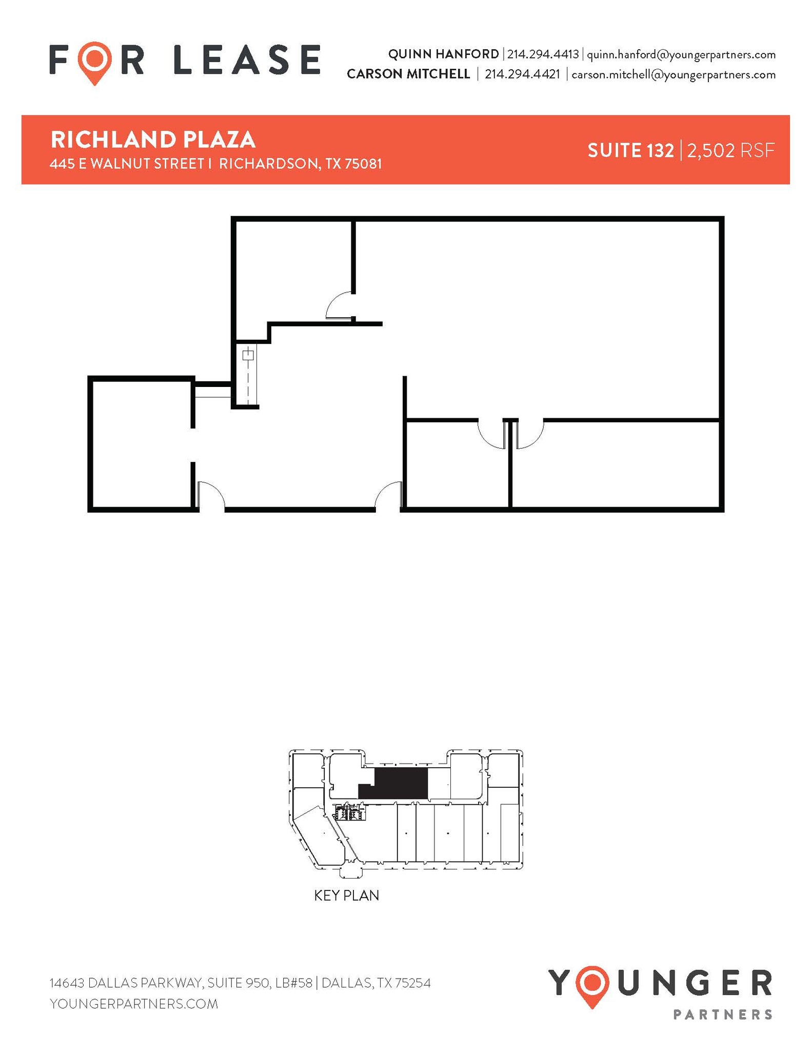 445 E Walnut St, Richardson, TX à louer Plan d’étage– Image 1 sur 1