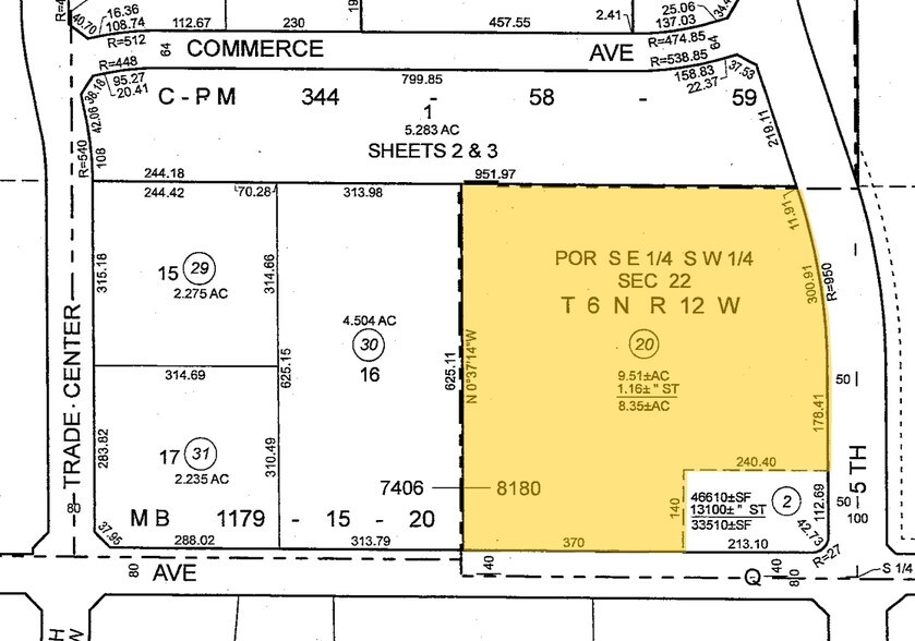 Ave Q & 5th St W, Palmdale, CA à vendre - Plan cadastral – Image 3 sur 14
