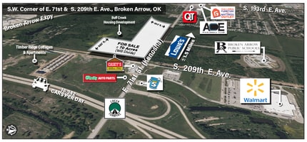 71st & 209th St, Broken Arrow, OK - Vue aérienne vue de carte