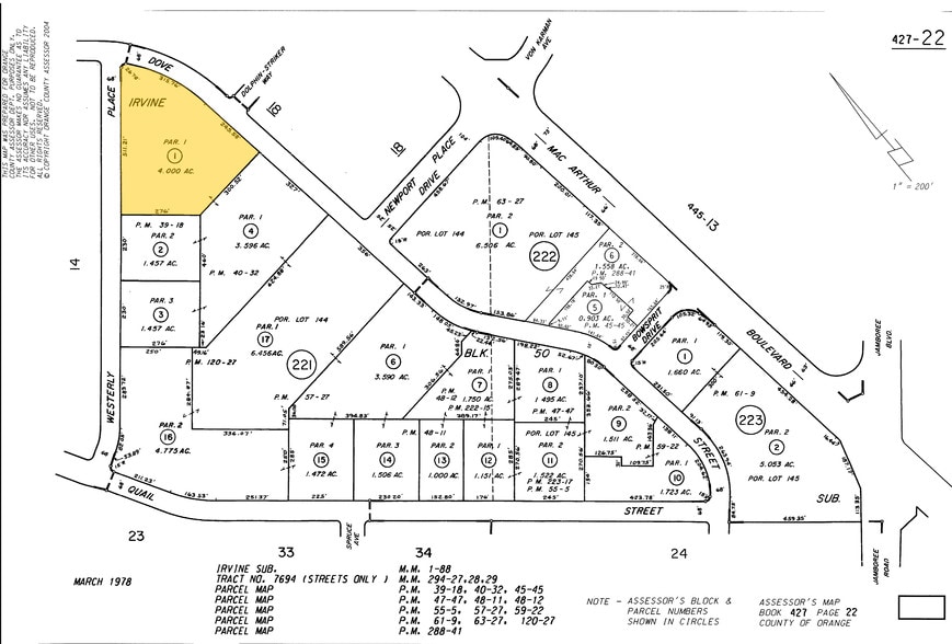 1601 Dove St, Newport Beach, CA à louer - Plan cadastral – Image 2 sur 18