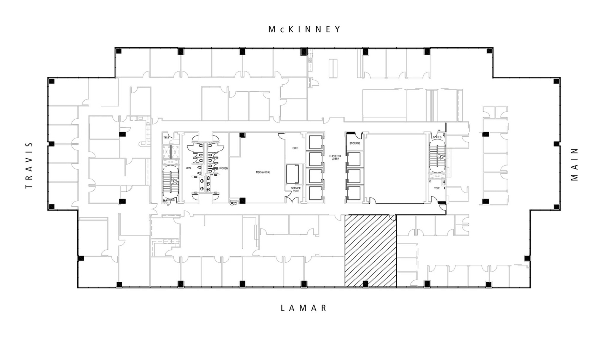 1000 Main St, Houston, TX à louer Plan d’étage– Image 1 sur 1