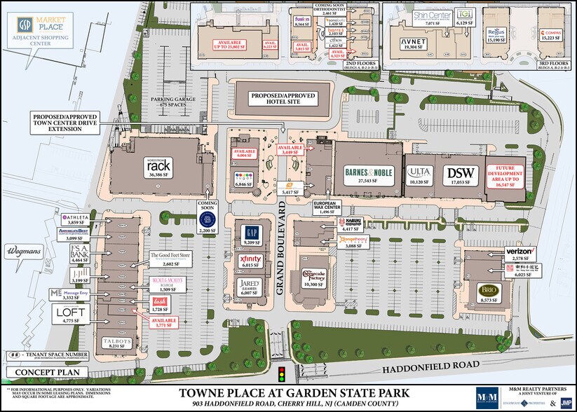 901-957 Haddonfield Rd, Cherry Hill, NJ à louer - Plan de site – Image 3 sur 3