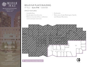 10500 NE 8th St, Bellevue, WA à louer Plan d’étage– Image 1 sur 1