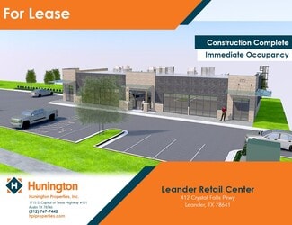Plus de détails pour 412 Crystal Falls Pkwy, Leander, TX - Local commercial à louer