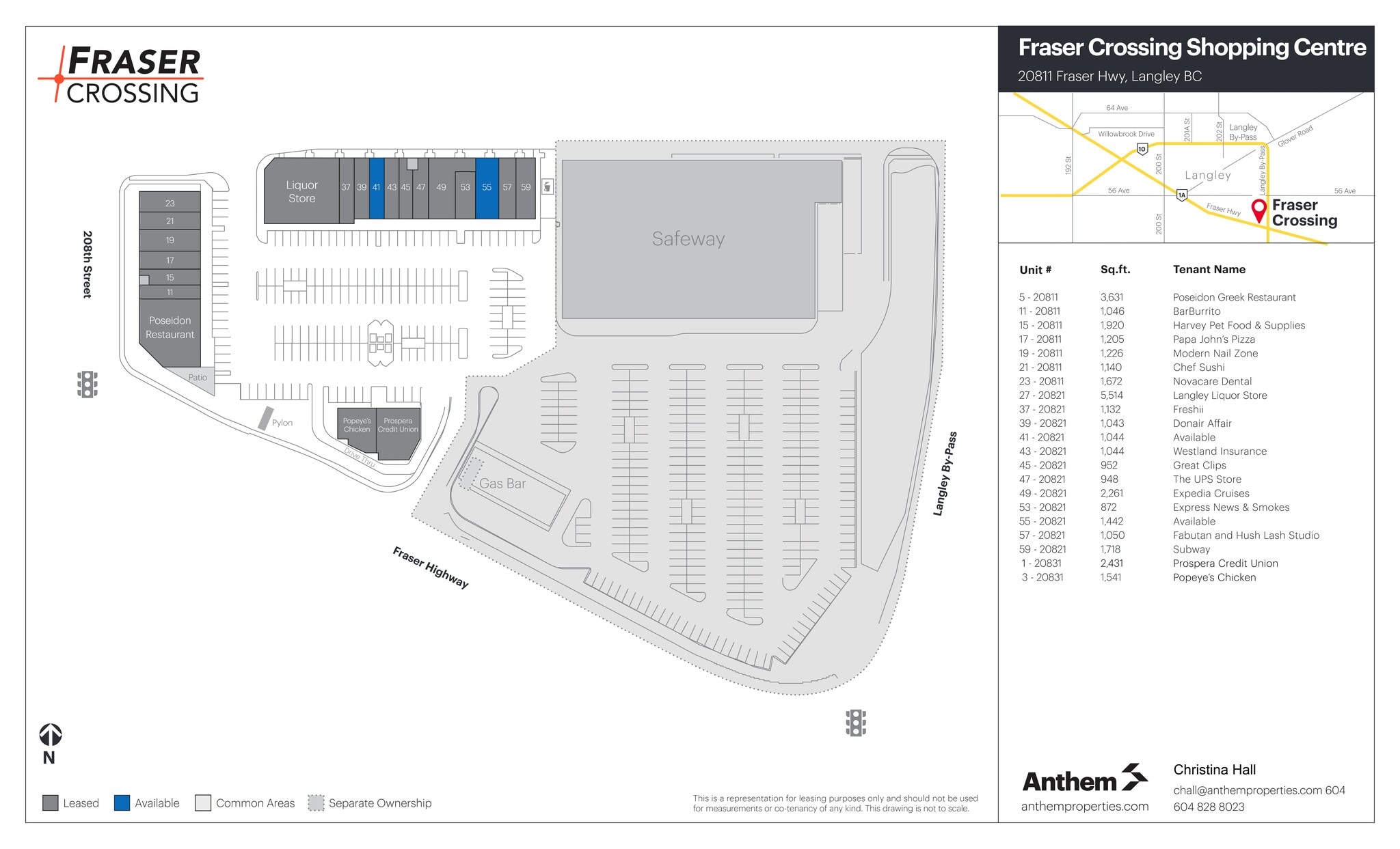 20821 Fraser Hwy, Langley, BC à louer Plan de site– Image 1 sur 1