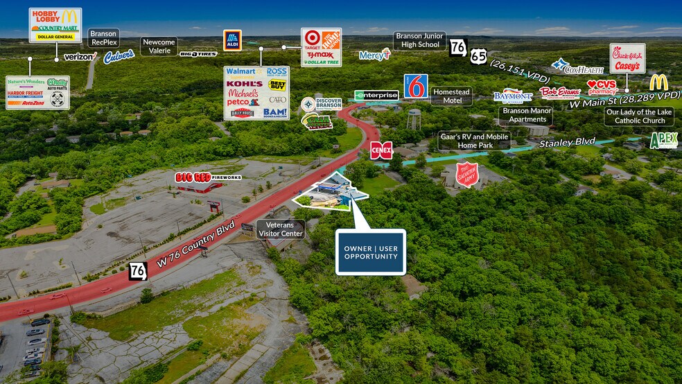 1140 W 76 Country Blvd, Branson, MO à vendre - Photo de l’immeuble – Image 2 sur 6