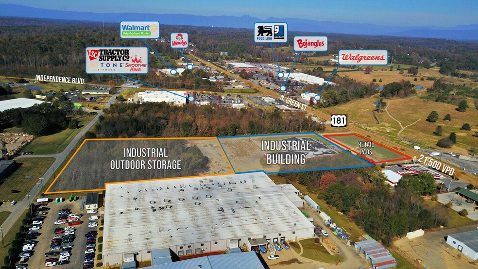 833 N Green St, Morganton, NC à vendre - Aérien – Image 2 sur 3