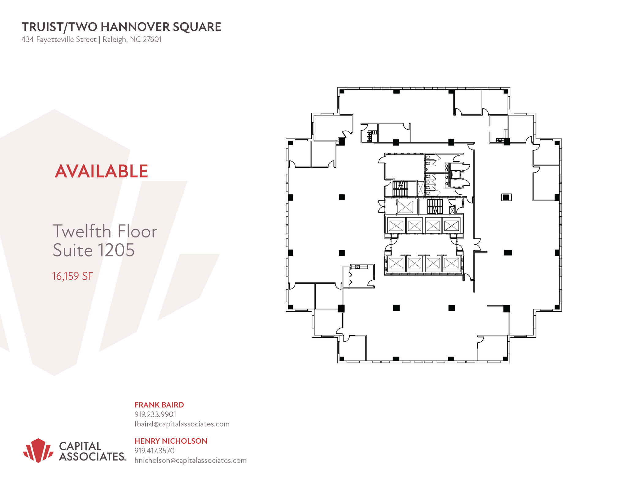 434 Fayetteville St, Raleigh, NC à louer Plan d’étage– Image 1 sur 1