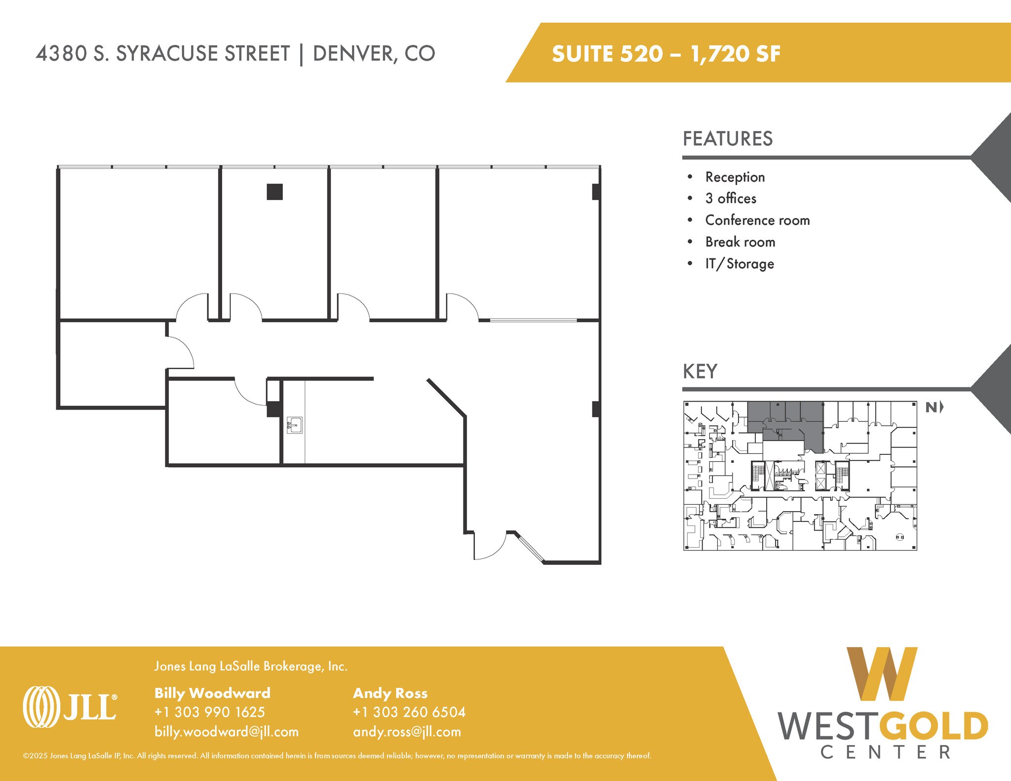 4380 S Syracuse St, Denver, CO à louer Plan d’étage– Image 1 sur 2