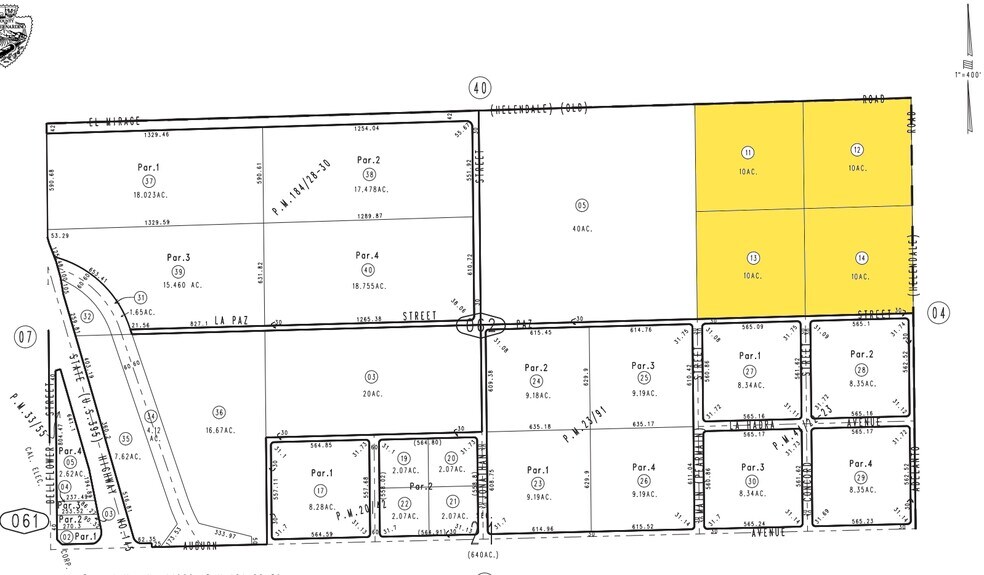 NWC La Paz Ave & Adelanto Rd, Adelanto, CA à vendre - Plan cadastral – Image 2 sur 3
