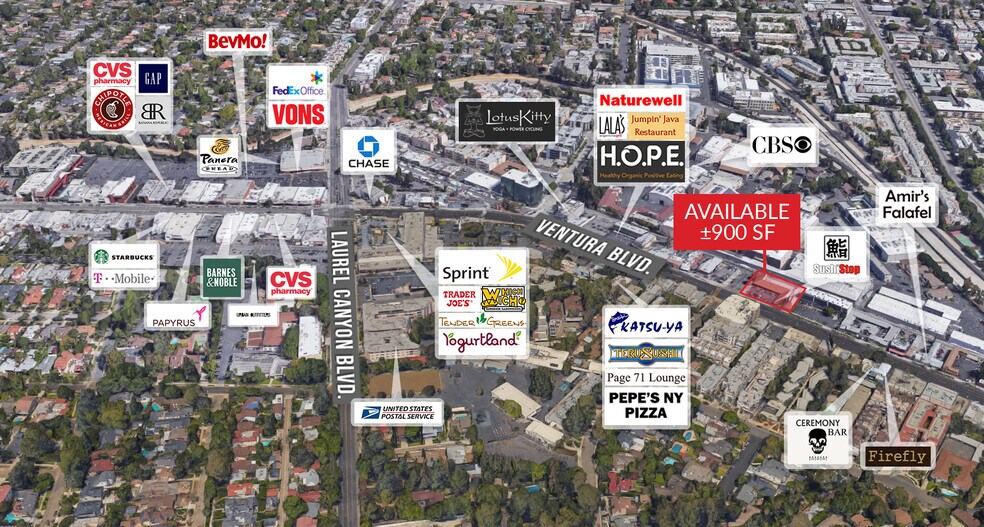 11837-11855 Ventura Blvd, Studio City, CA à louer - Aérien – Image 2 sur 3