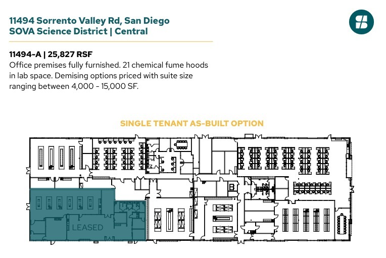 11555 Sorrento Valley Rd, San Diego, CA à louer Plan d’étage– Image 1 sur 3