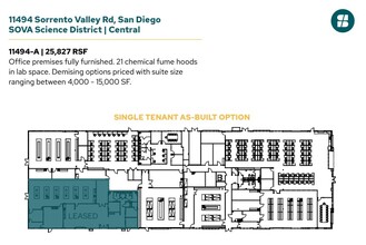 11555 Sorrento Valley Rd, San Diego, CA à louer Plan d’étage– Image 1 sur 3