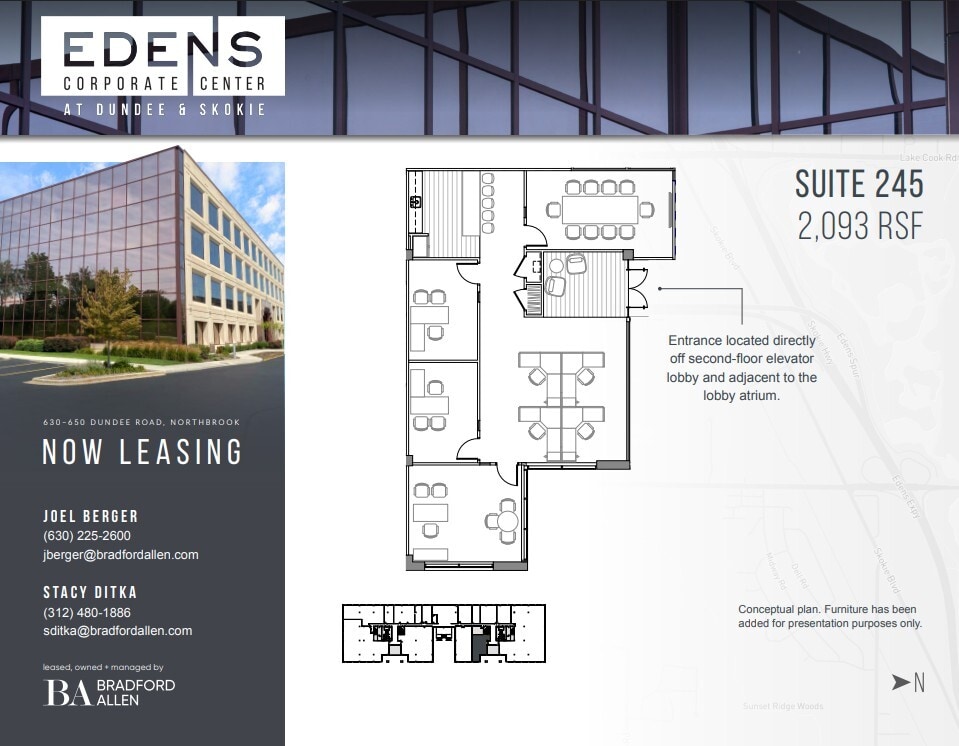 630-650 Dundee Rd, Northbrook, IL à louer Plan d’étage– Image 1 sur 1