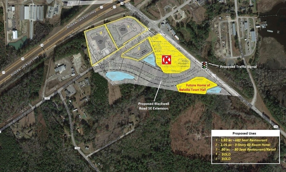 10300 Blackwell Rd, Belville, NC à vendre - Aérien – Image 1 sur 4