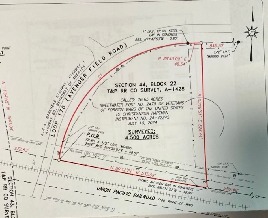 Avenger Field rd, Sweetwater, TX à vendre Plan de site– Image 1 sur 2