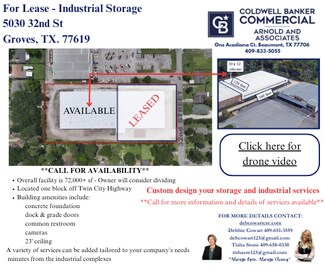 Plus de détails pour 5030 32nd St, Groves, TX - Industriel/Logistique à louer