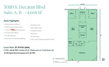 5010 S Decatur Blvd, Las Vegas, NV à louer Plan d’étage– Image 1 sur 17