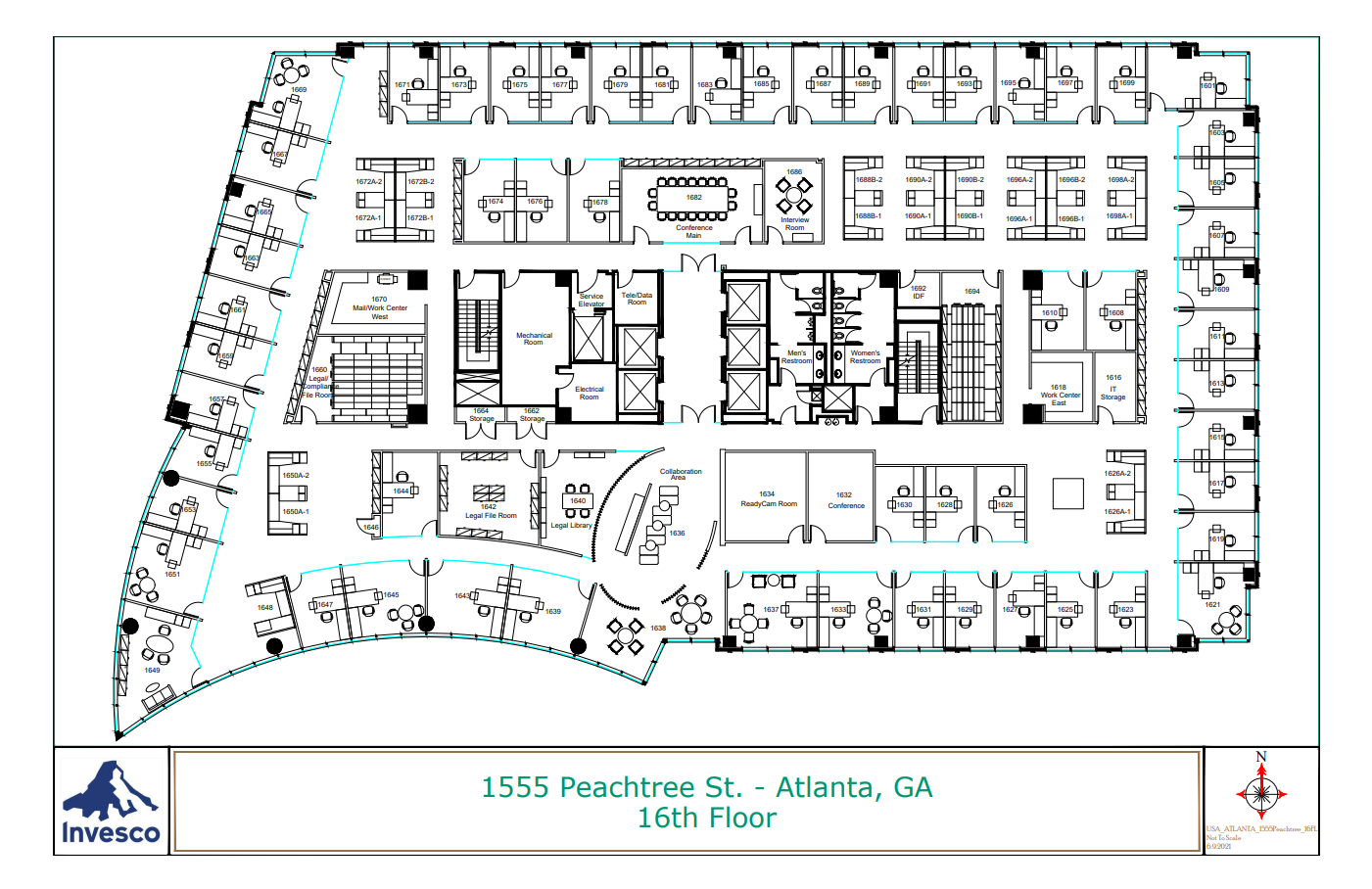 1555 Peachtree St, Atlanta, GA à louer Plan d’étage– Image 1 sur 1