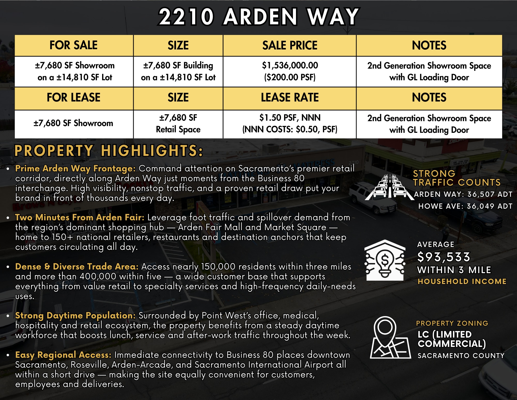 2210 Arden Way, Sacramento, CA à louer Photo intérieure– Image 1 sur 2