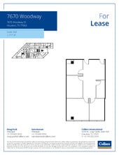 7670 Woodway Dr, Houston, TX à louer Plan d’étage– Image 1 sur 1