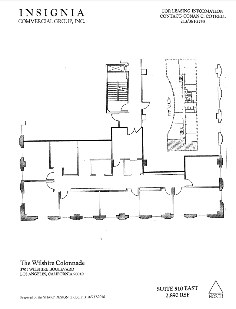 3701 Wilshire Blvd, Los Angeles, CA à louer Plan d’étage– Image 1 sur 1