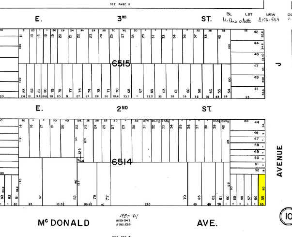 105 Avenue J, Brooklyn, NY à vendre - Plan cadastral – Image 2 sur 2