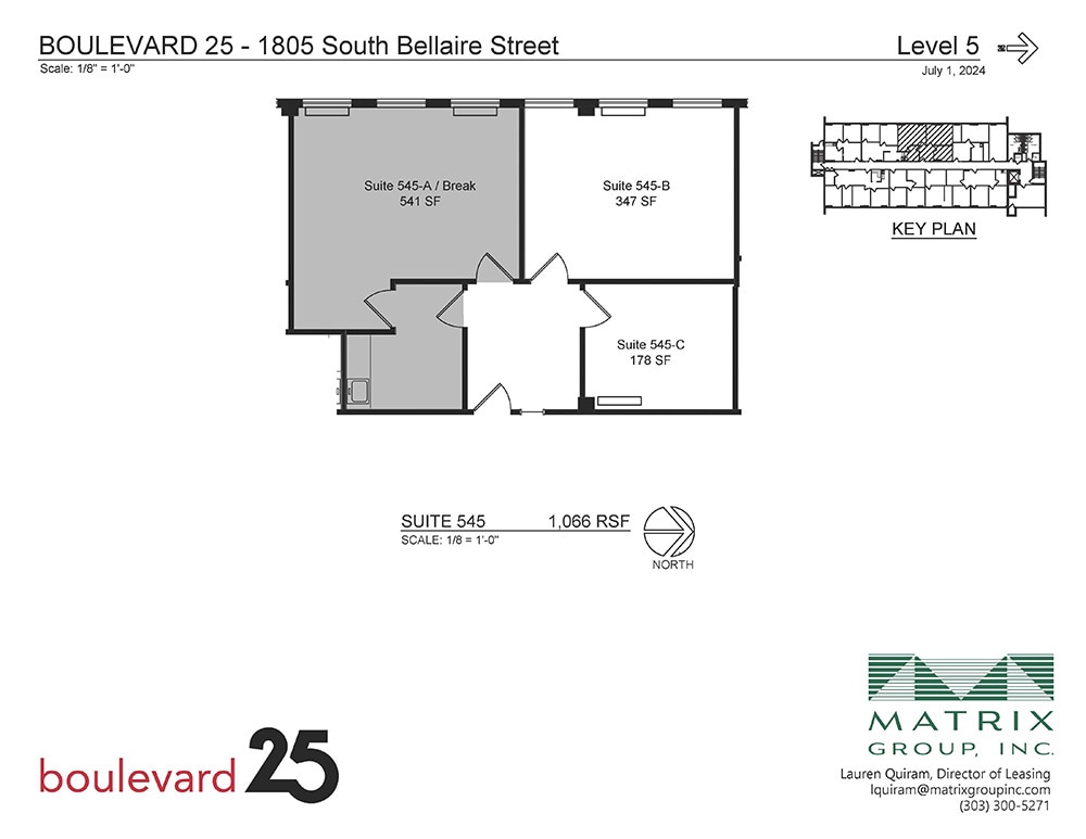 1805 S Bellaire St, Denver, CO à louer Plan d’étage– Image 1 sur 1