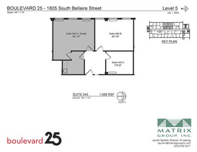 1805 S Bellaire St, Denver, CO à louer Plan d’étage– Image 2 sur 2